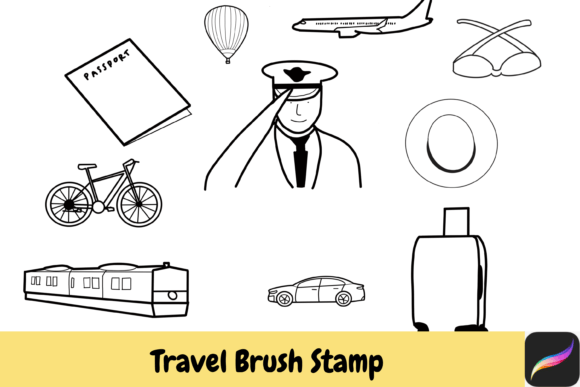 Download Travel Procreate Brush Stamps IPAD - Ipad Collection