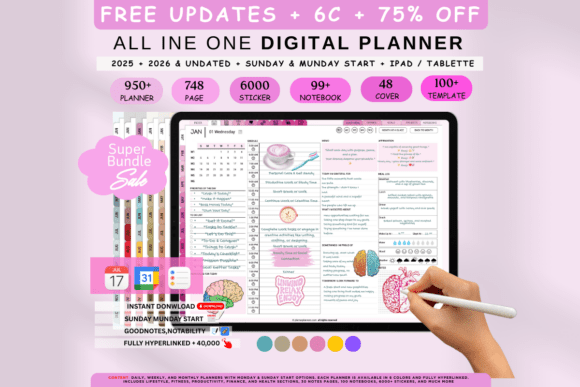 Download Hyperlinked IPad Planner Bundle - Ipad Collection