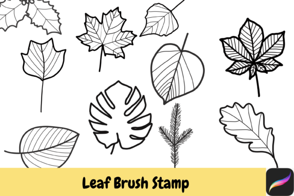 Download Leaf Procreate Brush Stamps IPAD - Ipad Collection