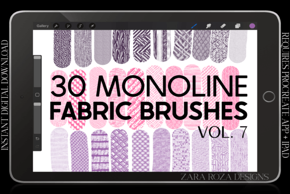 Download Procreate Fabric Texture Brushes Vol. 7 - Texture brushes Collection