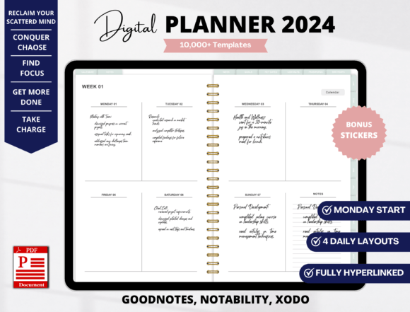 Download Digital Planner 2024 for Ipad, GoodNotes - Ipad Collection