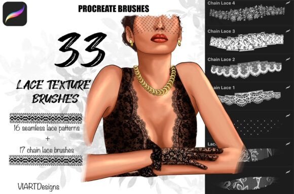 Download Lace Texture Brushes for Procreate - Texture brushes Collection