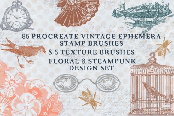 Download 85 Procreate Ephemera &amp; Texture Brushes - Texture brushes Collection