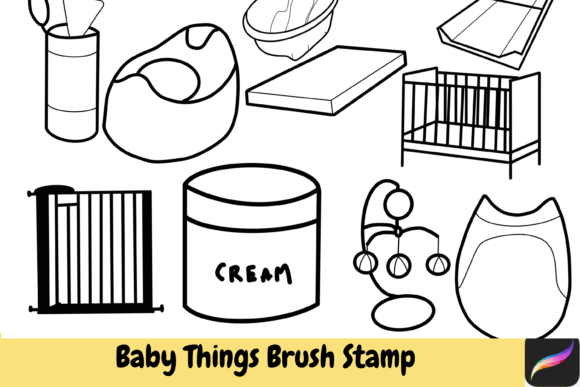 Download Baby Things Brush Stamps Procreate IPAD - Ipad Collection
