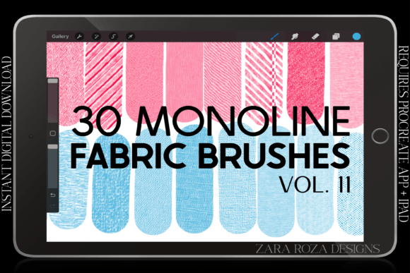 Download Procreate Fabric Texture Brushes Vol. 11 - Texture brushes Collection