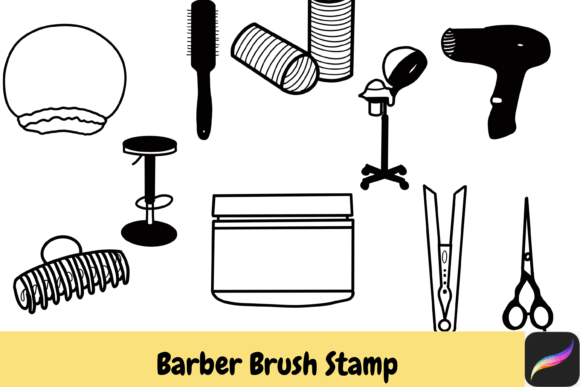 Download Barber Procreate Brush Stamps IPAD - Ipad Collection